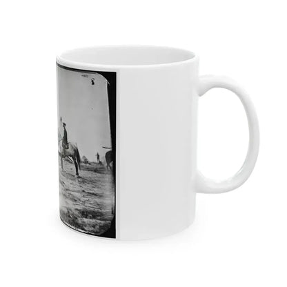 Falmouth, Va. Capt. George A. Custer And Gen. Alfred Pleasonton On Horseback (U.S. Civil War) White Coffee Mug - Go Mug Yourself