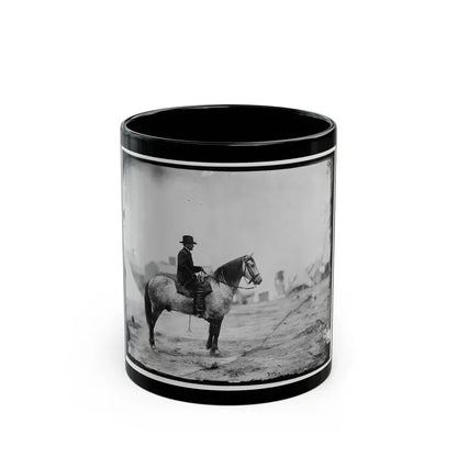 Falmouth, Va. Gen. Alfred Pleasonton On Horseback (U.S. Civil War) Black Coffee Mug 11oz - Go Mug Yourself