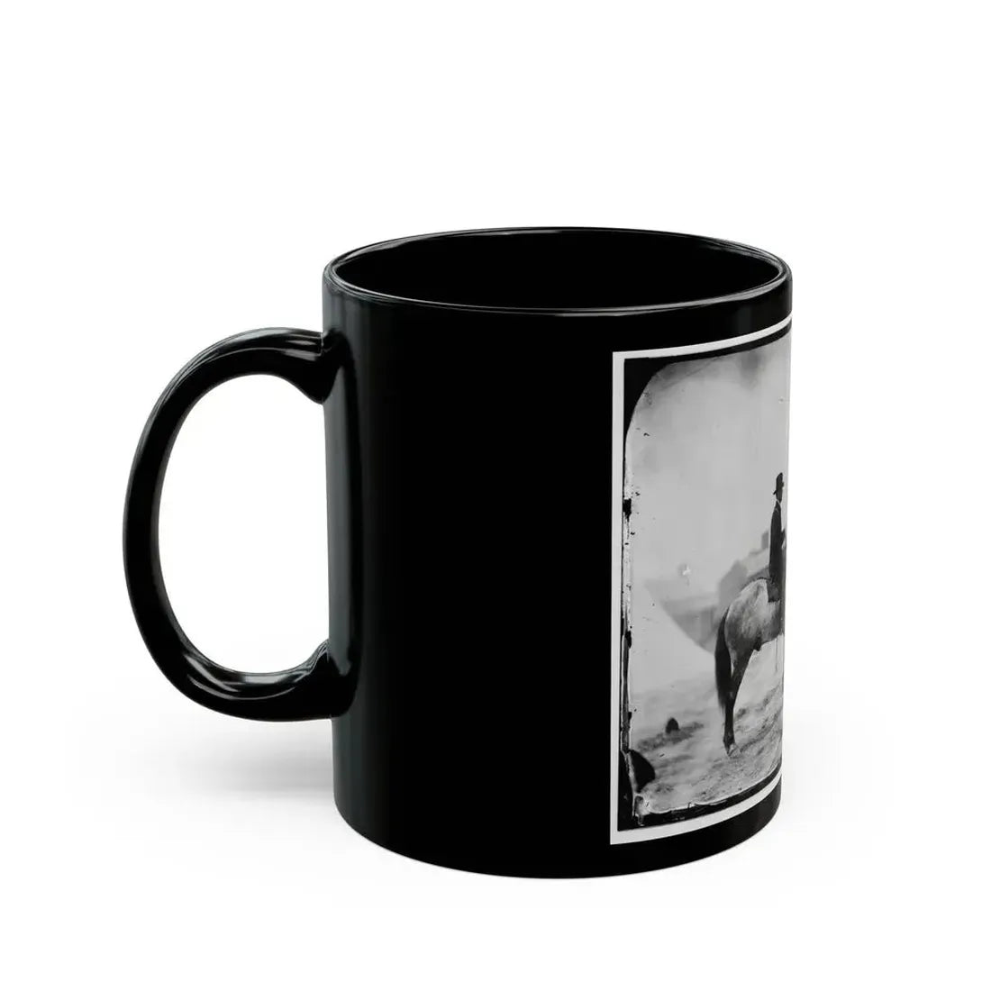 Falmouth, Va. Gen. Alfred Pleasonton On Horseback (U.S. Civil War) Black Coffee Mug - Go Mug Yourself