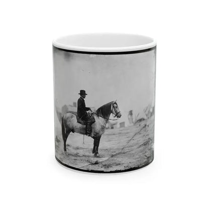 Falmouth, Va. Gen. Alfred Pleasonton On Horseback (U.S. Civil War) White Coffee Mug 11oz - Go Mug Yourself
