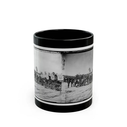 Falmouth, Va. Men And Wagons Of The Engineer Corps Ambulance Train (U.S. Civil War) Black Coffee Mug 11oz - Go Mug Yourself