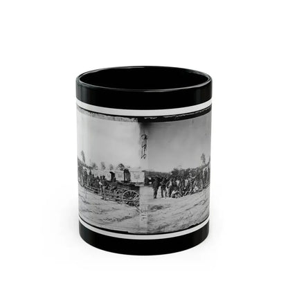 Falmouth, Va. Men And Wagons Of The Engineer Corps Ambulance Train (U.S. Civil War) Black Coffee Mug 11oz - Go Mug Yourself