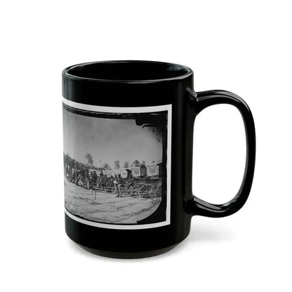 Falmouth, Va. Men And Wagons Of The Engineer Corps Ambulance Train (U.S. Civil War) Black Coffee Mug - Go Mug Yourself