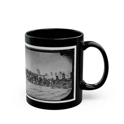 Falmouth, Va. Men And Wagons Of The Engineer Corps Ambulance Train (U.S. Civil War) Black Coffee Mug - Go Mug Yourself
