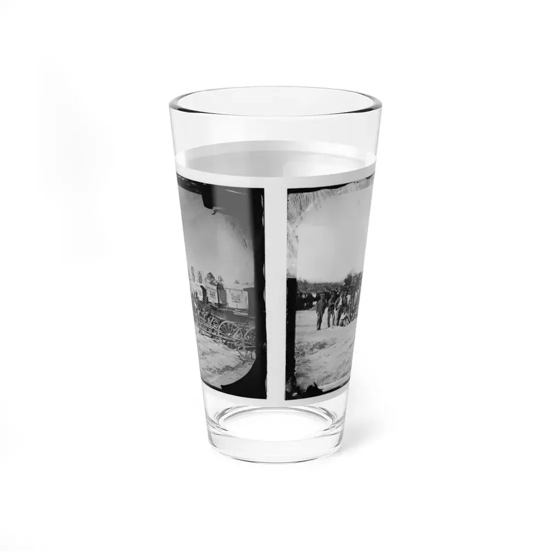 Falmouth, Va. Men And Wagons Of The Engineer Corps Ambulance Train (U.S. Civil War) Pint Glass 16oz - Go Mug Yourself