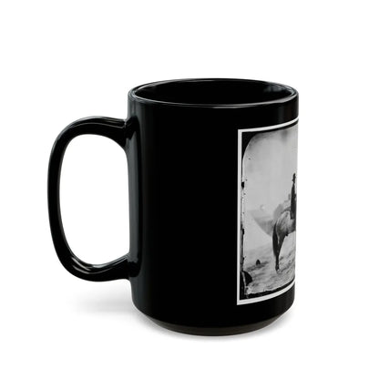 Falmouth, Va. Gen. Alfred Pleasonton On Horseback (U.S. Civil War) Black Coffee Mug-Go Mug Yourself