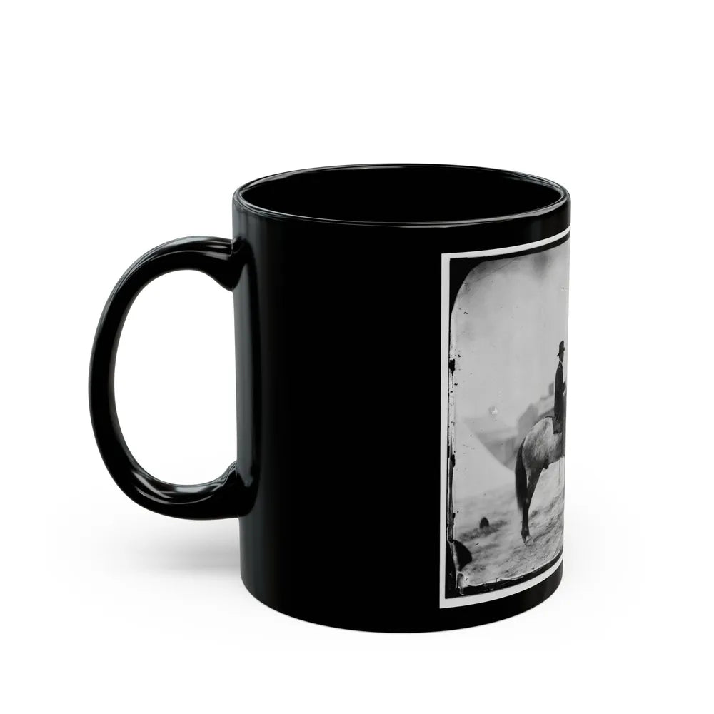 Falmouth, Va. Gen. Alfred Pleasonton On Horseback (U.S. Civil War) Black Coffee Mug-Go Mug Yourself