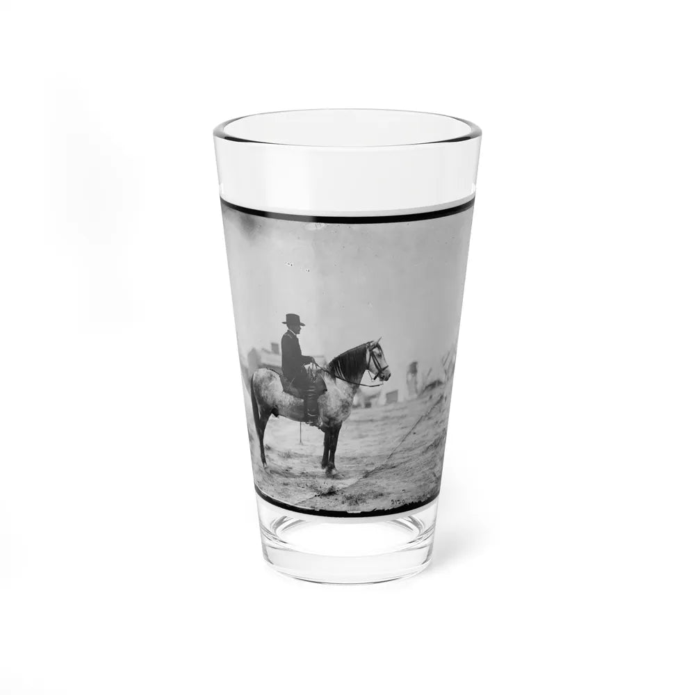 Falmouth, Va. Gen. Alfred Pleasonton On Horseback (U.S. Civil War) Pint Glass 16oz-16oz-Go Mug Yourself