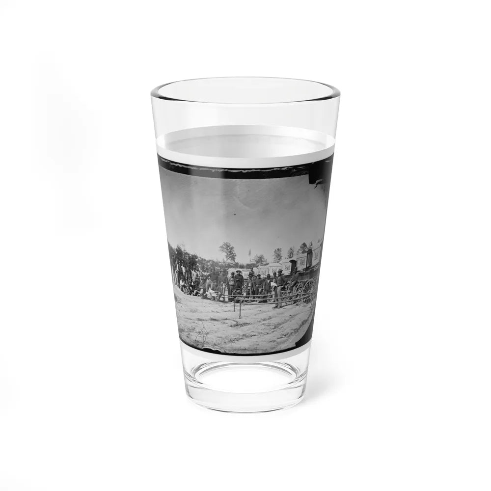 Falmouth, Va. Men And Wagons Of The Engineer Corps Ambulance Train (U.S. Civil War) Pint Glass 16oz-Go Mug Yourself