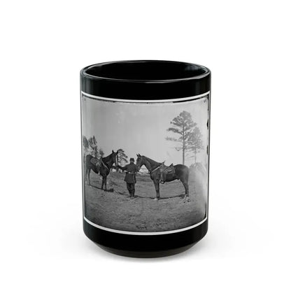 Falmouth, Virginia. Col. George Henry Sharpe's Horses, Headquarters, Army Of The Potomac (U.S. Civil War) Black Coffee Mug 15oz - Go Mug Yourself