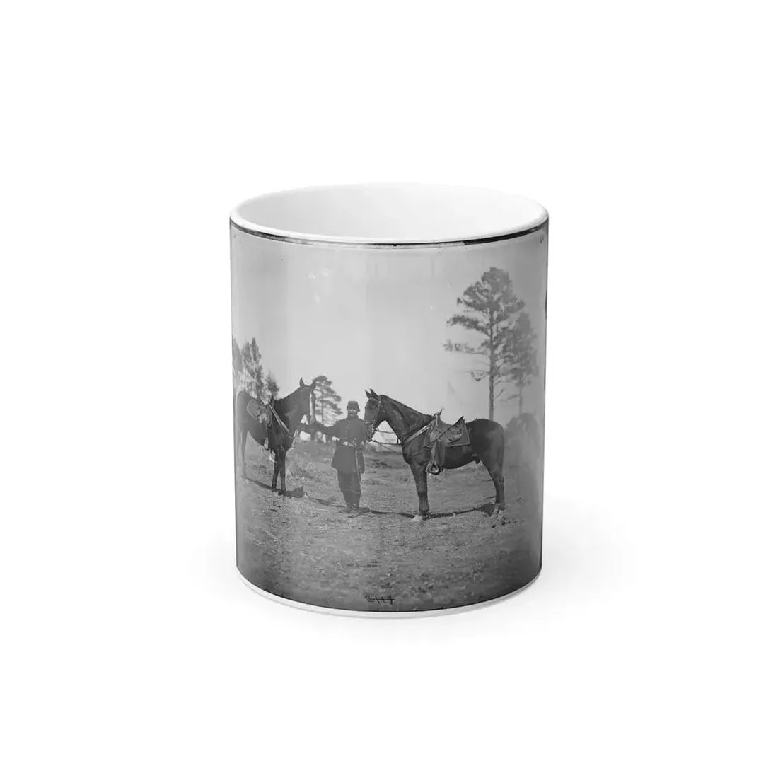 Falmouth, Virginia. Col. George Henry Sharpe's Horses, Headquarters, Army of the Potomac (U.S. Civil War) Color Changing Coffee Mug 11oz Default Title 11oz - Go Mug Yourself
