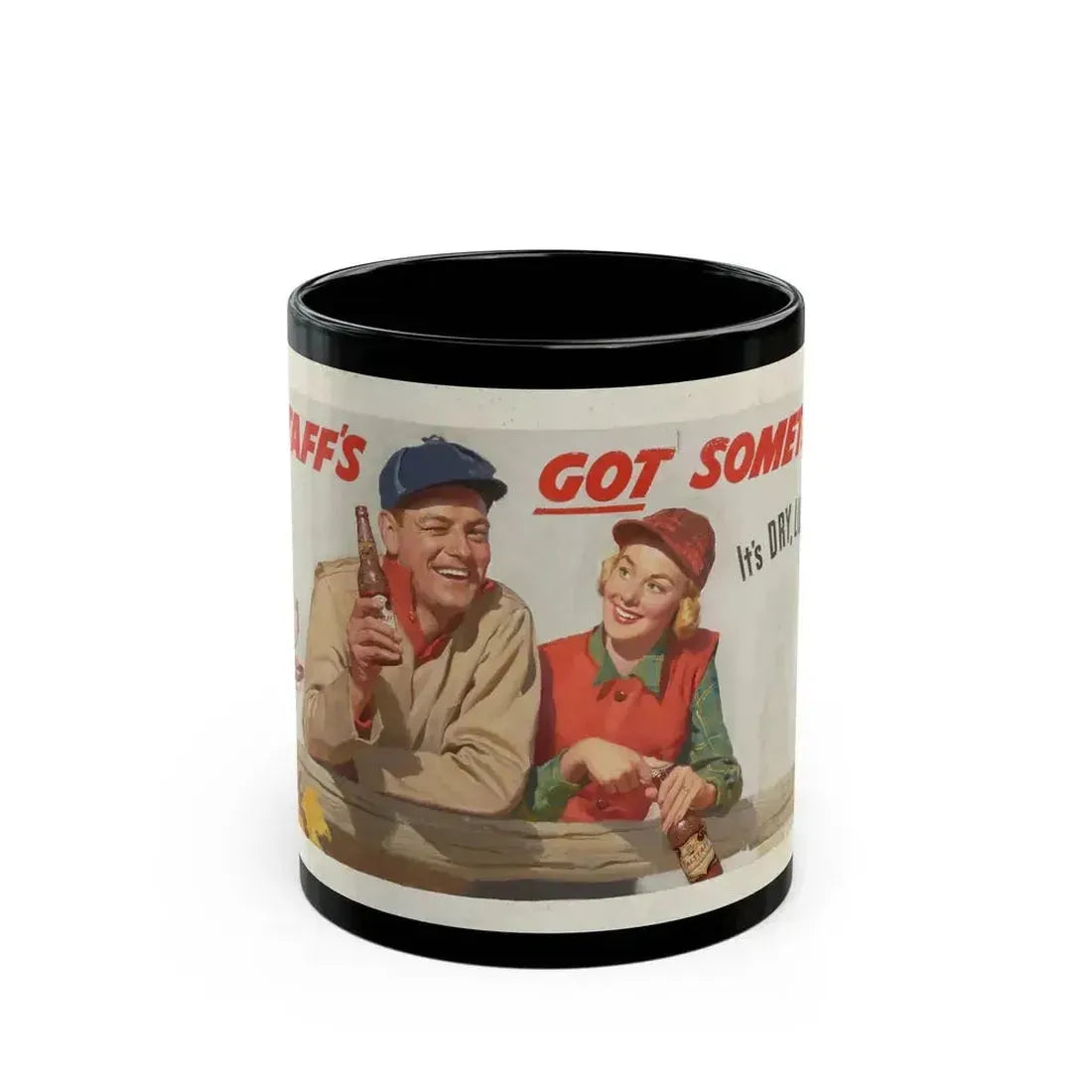 Falstaff's Got Something!, ad illustration - Black Coffee Mug 11oz - Go Mug Yourself