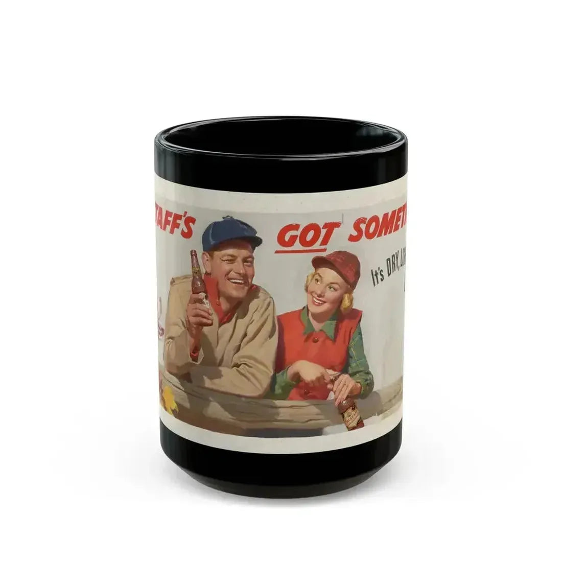 Falstaff's Got Something!, ad illustration - Black Coffee Mug 15oz - Go Mug Yourself