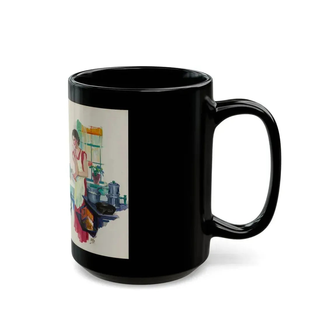 Family Breakfast, 1935 - Black Coffee Mug - Go Mug Yourself