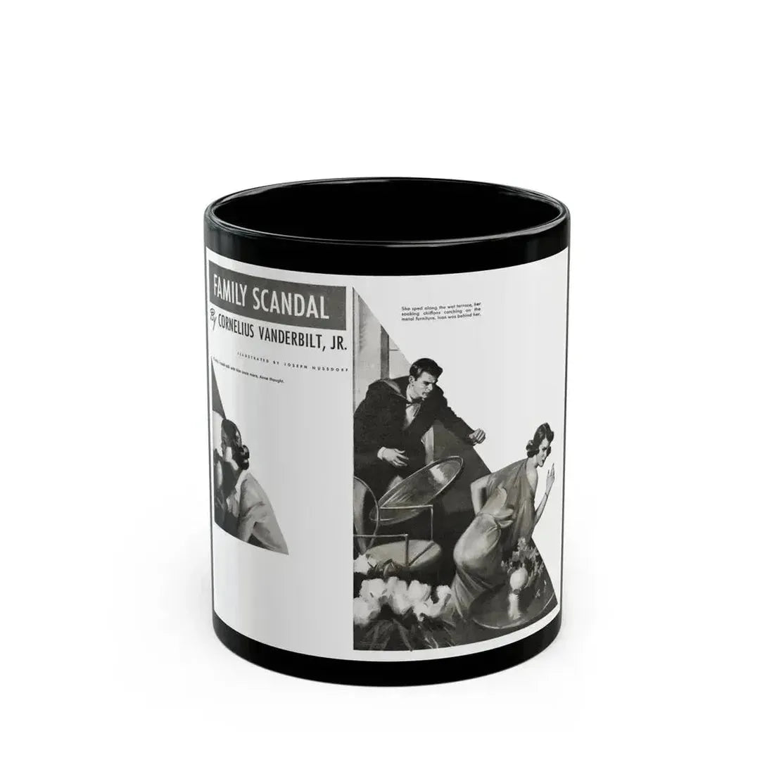 Family Scandal, Liberty magazine, July 31, 1937 - Black Coffee Mug 11oz - Go Mug Yourself