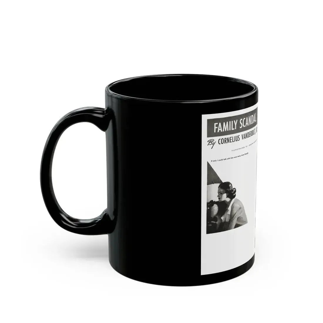 Family Scandal, Liberty magazine, July 31, 1937 - Black Coffee Mug - Go Mug Yourself
