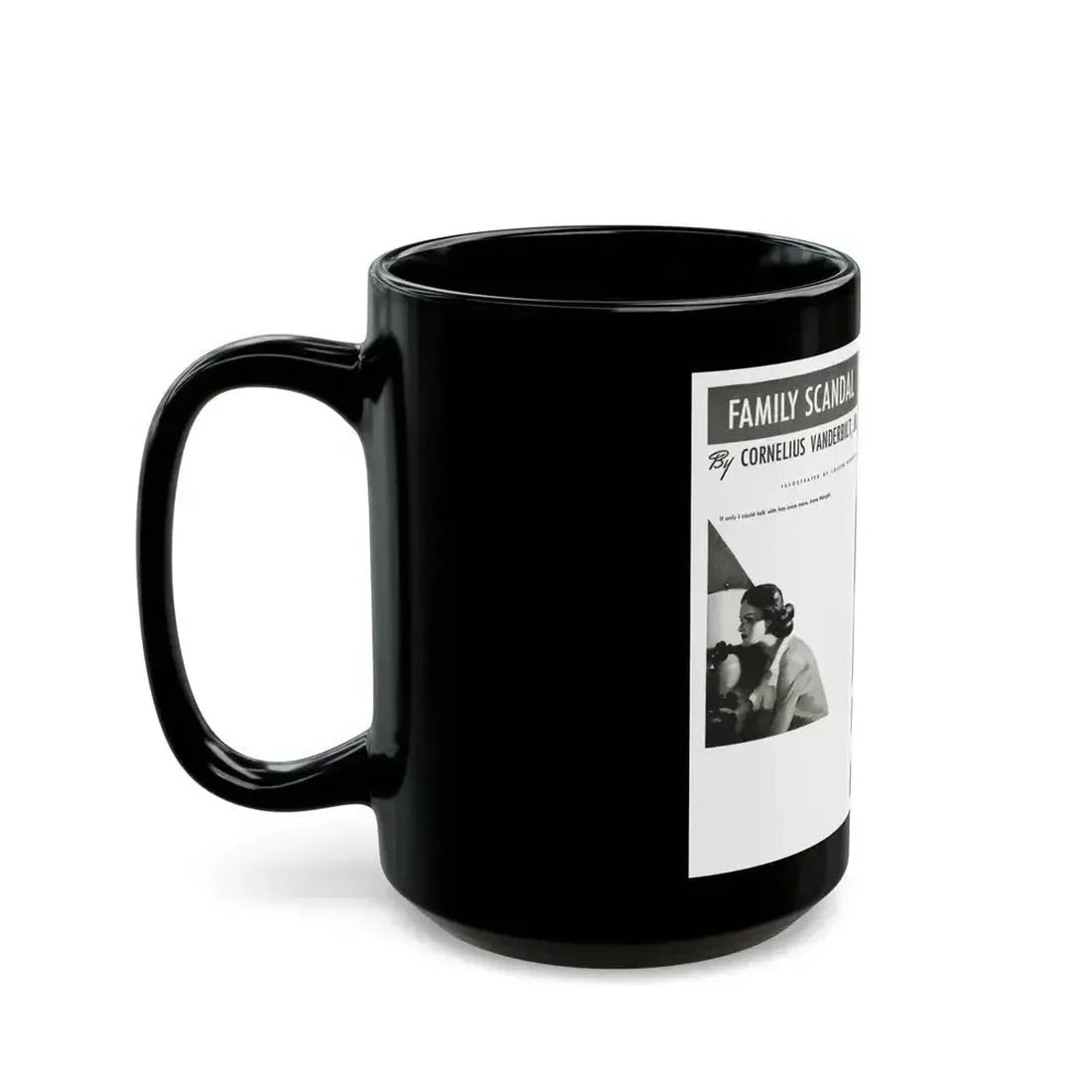 Family Scandal, Liberty magazine, July 31, 1937 - Black Coffee Mug - Go Mug Yourself