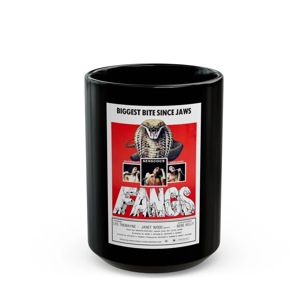 FANGS (SNAKES) 1974 Movie Poster - Black Coffee Mug-15oz-Go Mug Yourself