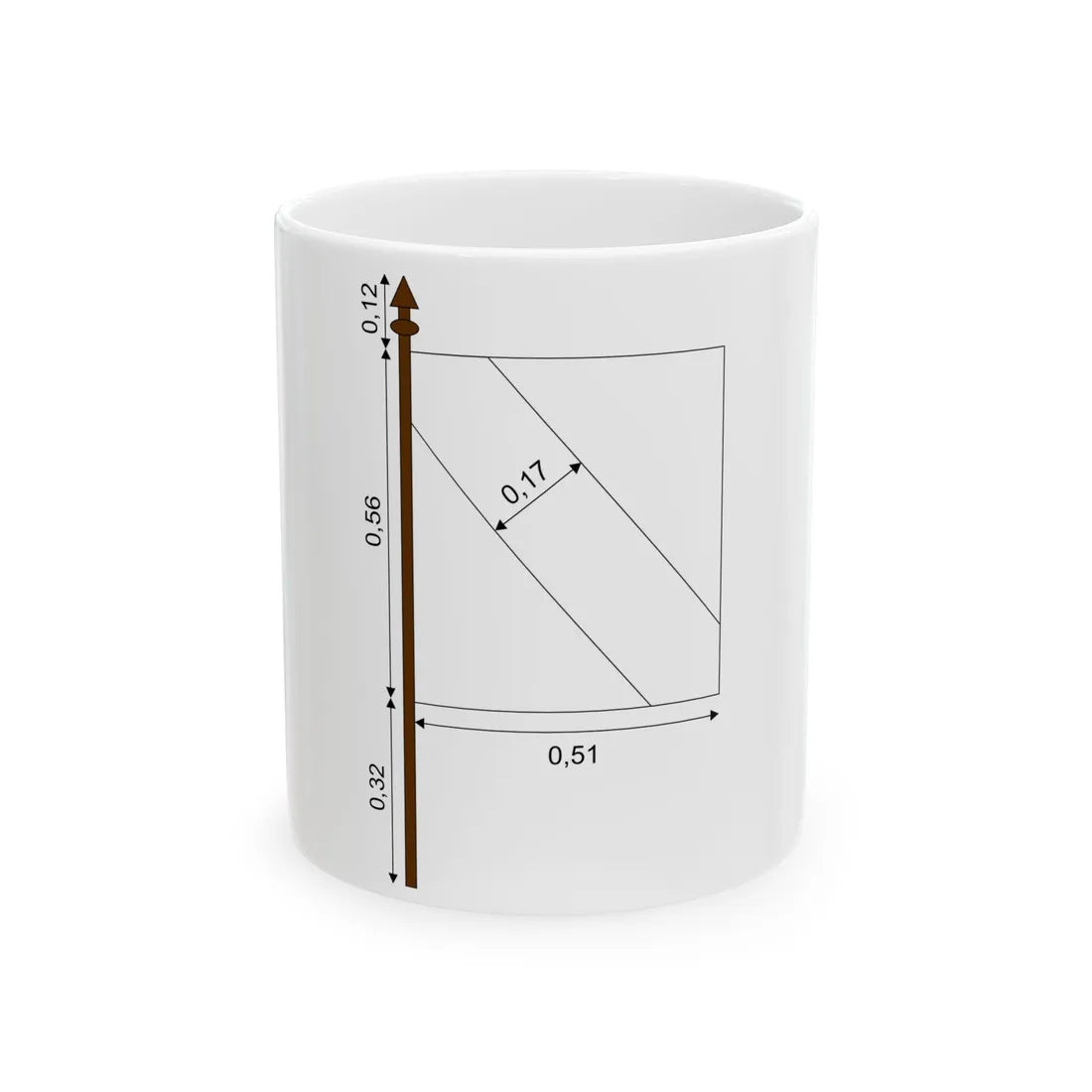 Fanion Dorobanti 1873 (Oman) White Coffee Mug 11oz - Go Mug Yourself