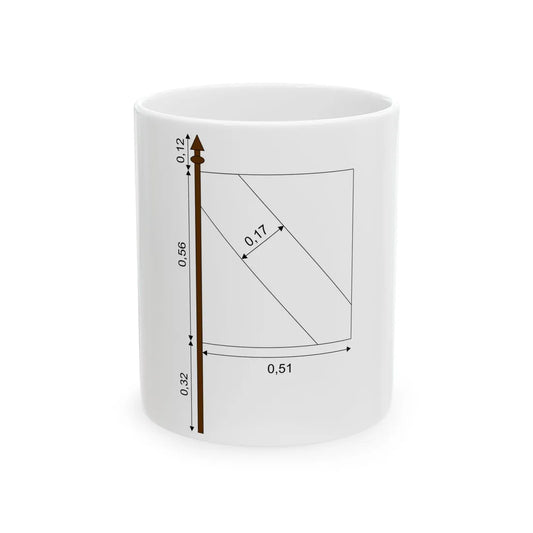 Fanion Dorobanti 1873 (Oman) White Coffee Mug 11oz - Go Mug Yourself