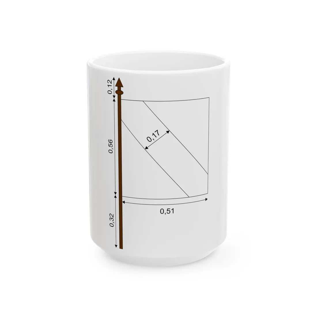 Fanion Dorobanti 1873 (Oman) White Coffee Mug 15oz - Go Mug Yourself