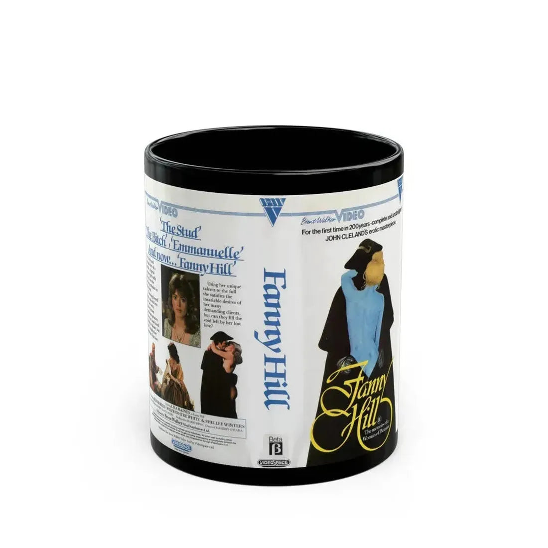 FANNY HILL (VHS COVER) - Black Coffee Mug 11oz - Go Mug Yourself
