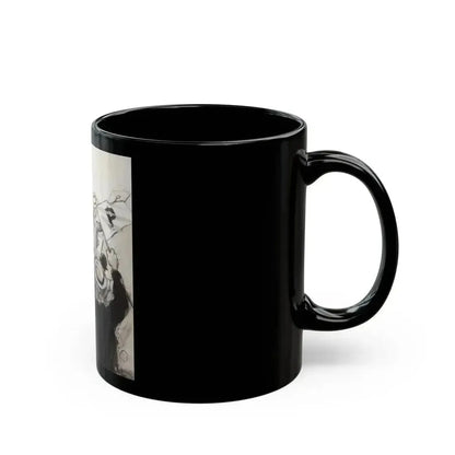 Fans in the Stands, probable magazine story illustration - Black Coffee Mug - Go Mug Yourself