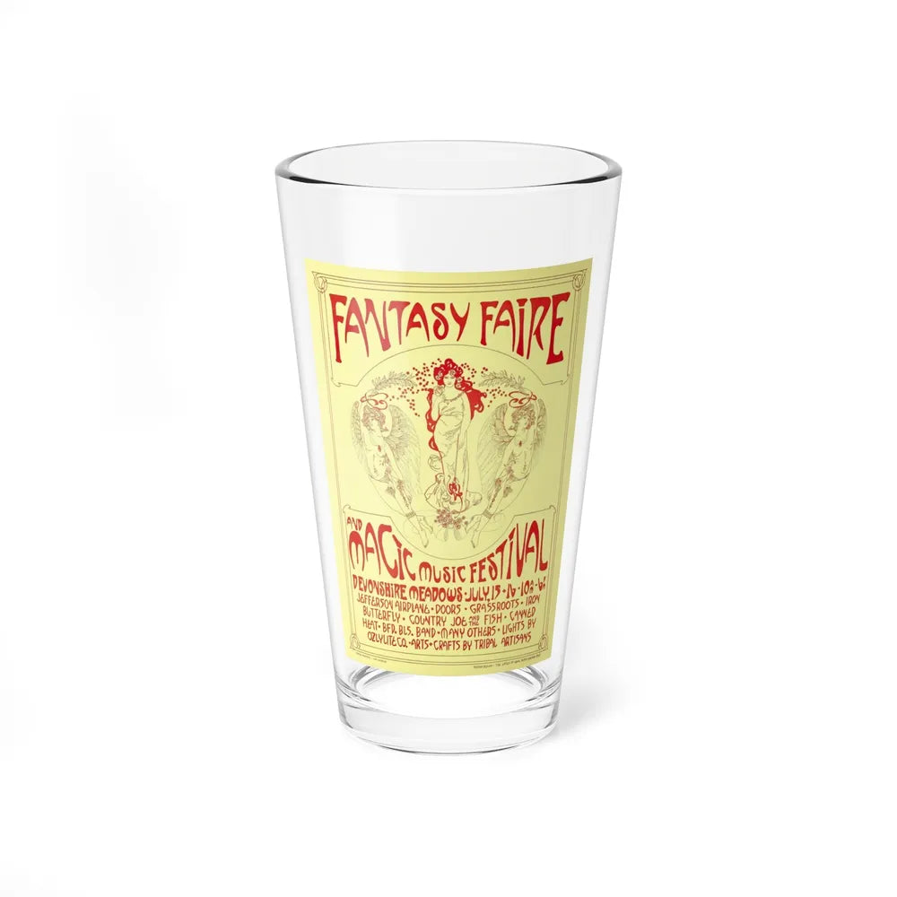 Fantasy Faire and Magic Music Festival 1967 (Music Poster) Pint Glass 16oz-16oz-Go Mug Yourself