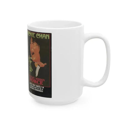 FANTASY MISSION FORCE JACKIE CHAN (VHS COVER) - White Coffee Mug - Go Mug Yourself