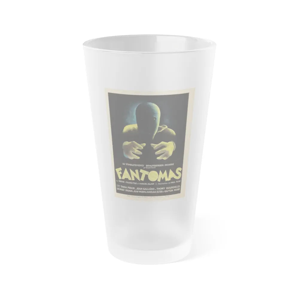 FANTOMAS 1964 Movie Poster - Frosted Pint Glass 16oz-16oz-Frosted-Go Mug Yourself