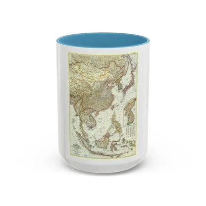 Far East (1952) (Map) Accent Coffee Mug 15oz Light Blue - Go Mug Yourself