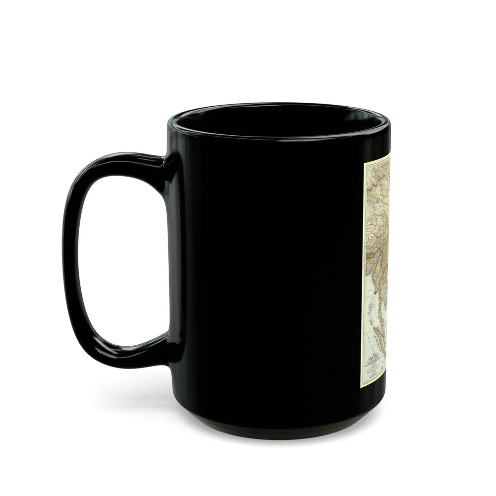 Far East (1952) (Map) Black Coffee Mug-Go Mug Yourself