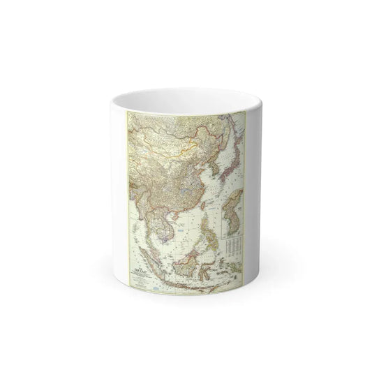 Far East (1952) (Map) Color Changing Mug 11oz Default Title 11oz - Go Mug Yourself