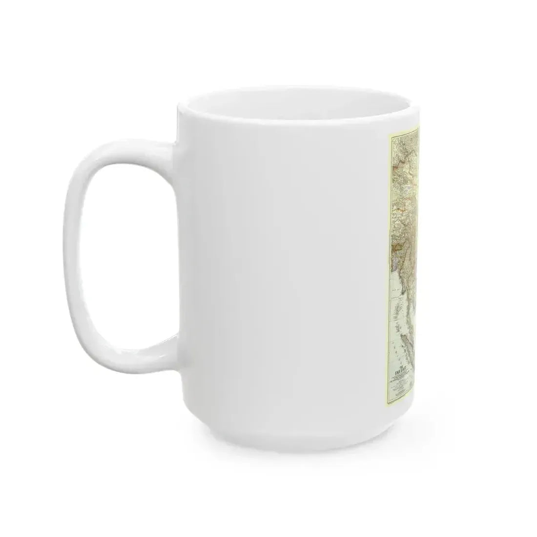 Far East (1952) (Map) White Coffee Mug - Go Mug Yourself