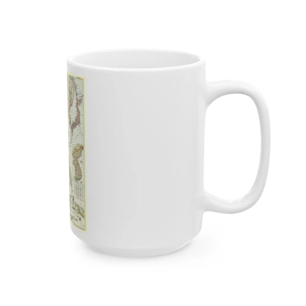 Far East (1952) (Map) White Coffee Mug-Go Mug Yourself