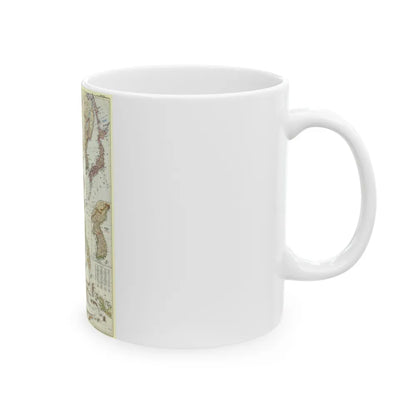 Far East (1952) (Map) White Coffee Mug-Go Mug Yourself