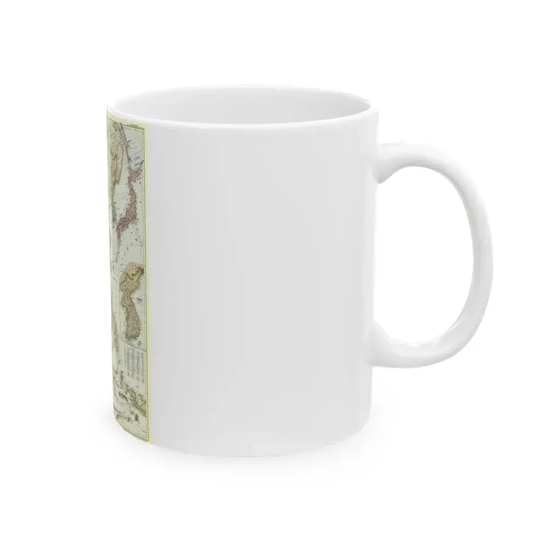 Far East (1952) (Map) White Coffee Mug - Go Mug Yourself