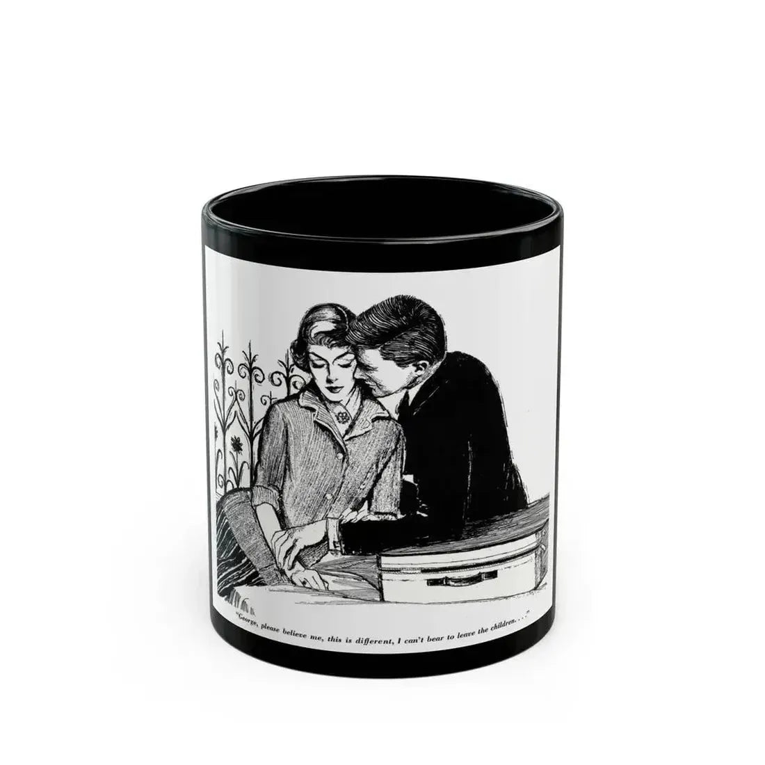 Farewell, Adele, Redbook, December 1957 - Black Coffee Mug 11oz - Go Mug Yourself