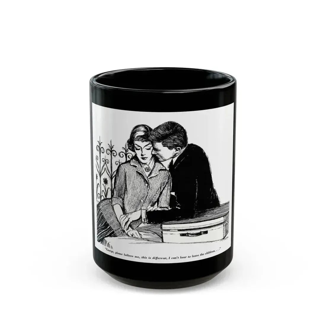 Farewell, Adele, Redbook, December 1957 - Black Coffee Mug 15oz - Go Mug Yourself
