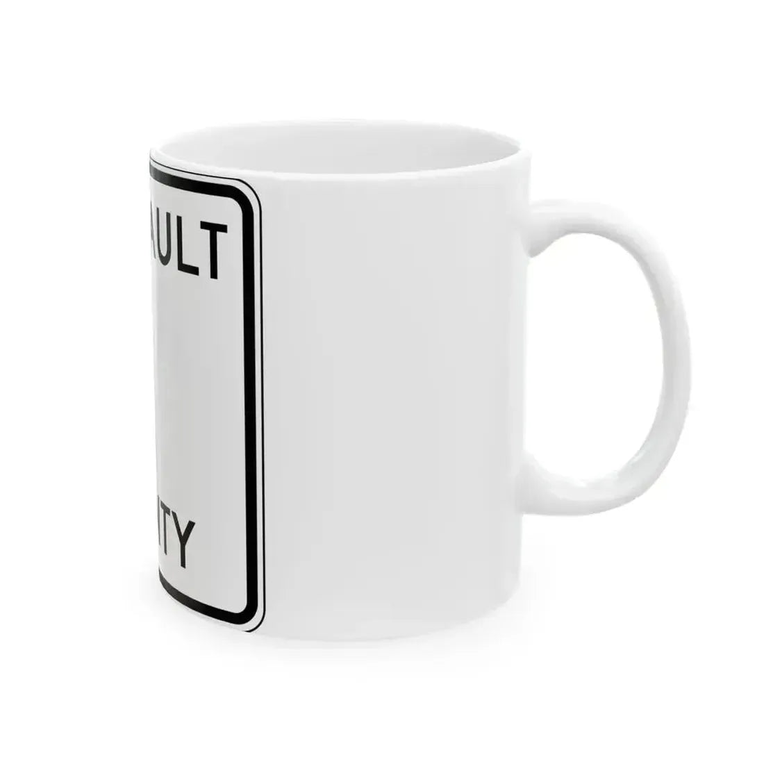 Faribault County Route 1 MN (Minnesota) (Road Sign) White Coffee Mug - Go Mug Yourself
