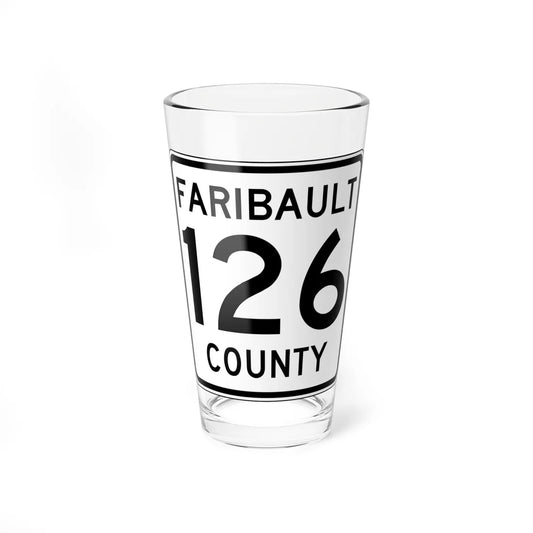 Faribault County Route 126 MN (Minnesota) (Road Sign) Pint Glass 16oz 16oz - Go Mug Yourself
