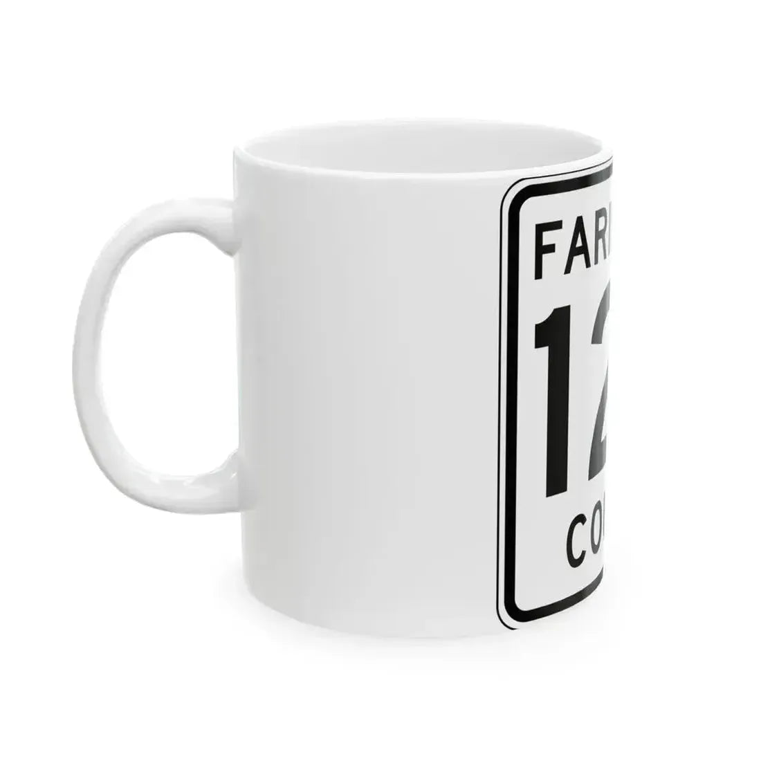 Faribault County Route 126 MN (Minnesota) (Road Sign) White Coffee Mug - Go Mug Yourself