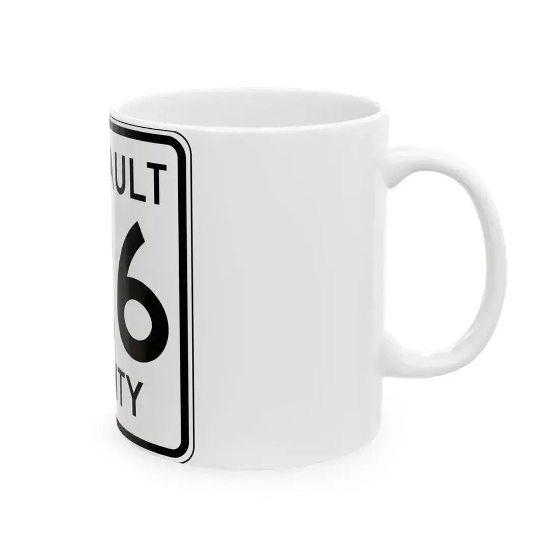 Faribault County Route 126 MN (Minnesota) (Road Sign) White Coffee Mug - Go Mug Yourself