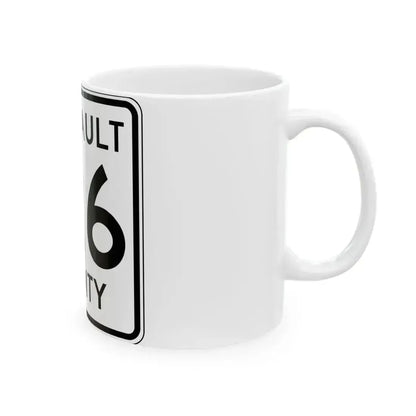 Faribault County Route 126 MN (Minnesota) (Road Sign) White Coffee Mug - Go Mug Yourself