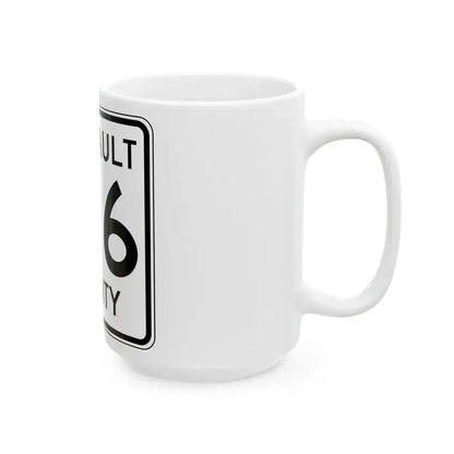 Faribault County Route 126 MN (Minnesota) (Road Sign) White Coffee Mug - Go Mug Yourself