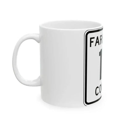 Faribault County Route 13 MN (Minnesota) (Road Sign) White Coffee Mug - Go Mug Yourself