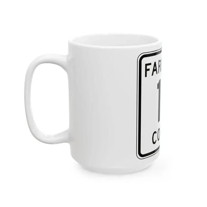 Faribault County Route 13 MN (Minnesota) (Road Sign) White Coffee Mug - Go Mug Yourself