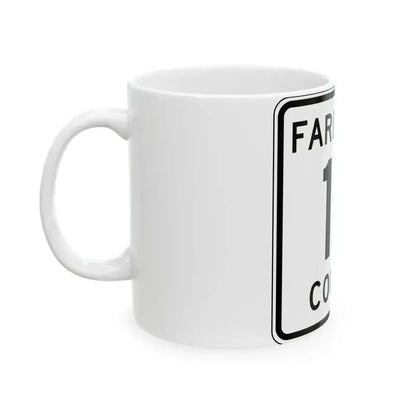 Faribault County Route 17 MN (Minnesota) (Road Sign) White Coffee Mug - Go Mug Yourself