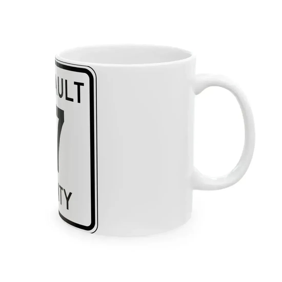 Faribault County Route 17 MN (Minnesota) (Road Sign) White Coffee Mug - Go Mug Yourself