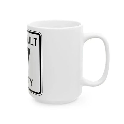 Faribault County Route 17 MN (Minnesota) (Road Sign) White Coffee Mug - Go Mug Yourself